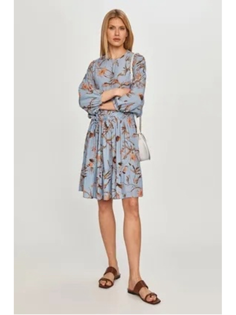 Mos Mosh Theresa Thistle Dress Size Small Colour Bel Air Blue